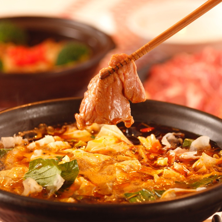 薬膳カレー鍋 ラム厚しゃぶしゃぶ